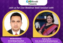 Webinar – AMA Session with Padma Shri Smt. Arundhati Bhattacharya, President and CEO at Salesforce, South Asia. Arundhati Bhattacharya, salesforce